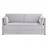 Modway Linden Upholstered Heathered Chenille Sofa Gray Front