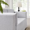 Modway Linden Upholstered Heathered Chenille Sofa Gray