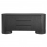Modway Duval 71" Rounded Sideboard Storage Cabinet Black Front