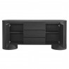 Modway Duval 71" Rounded Sideboard Storage Cabinet Black Open