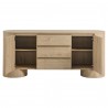 Modway Duval 71" Rounded Sideboard Storage Cabinet Brown Open