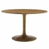 Modway Lippa 48" Round Solid Wood Dining Table Walnut - Modway Lippa 48" Round Solid Wood Dining Table Walnut