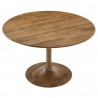 Modway Lippa 48" Round Solid Wood Dining Table Natural Top
