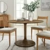 Modway Lippa 48" Round Solid Wood Dining Table Natural - Modway Lippa 48" Round Solid Wood Dining Table Natural