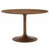 Modway Lippa 48" Round Solid Wood Dining Table Walnut - Modway Lippa 48" Round Solid Wood Dining Table Walnut