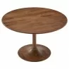 Modway Lippa 48" Round Solid Wood Dining Table Walnut Top - Modway Lippa 48" Round Solid Wood Dining Table Walnut Top