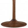Modway Lippa 48" Round Solid Wood Dining Table Walnut