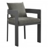 Modway Tahoe Outdoor Patio Aluminum Dining Chair Charcoal