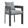 Modway Tahoe Outdoor Patio Aluminum Dining Chair Gray