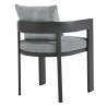 Modway Tahoe Outdoor Patio Aluminum Dining Chair Gray Back