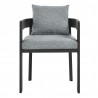 Modway Tahoe Outdoor Patio Aluminum Dining Chair Gray Front