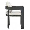 Modway Tahoe Outdoor Patio Aluminum Dining Chair White Side