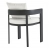 Modway Tahoe Outdoor Patio Aluminum Dining Chair White Back