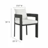 Modway Tahoe Outdoor Patio Aluminum Dining Chair White - Modway Tahoe Outdoor Patio Aluminum Dining Chair White