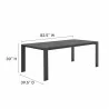 Modway Tahoe Rectangular Outdoor Patio Aluminum Dining Table - Modway Tahoe Rectangular Outdoor Patio Aluminum Dining Table