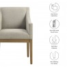 Modway Alton Fabric Upholstered Dining Armchair 16