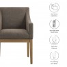 Modway Alton Fabric Upholstered Dining Armchair 12