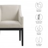 Modway Alton Fabric Upholstered Dining Armchair 1