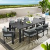 Modway Tahoe 9-Piece Outdoor Patio Aluminum Dining Set  1