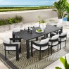 Modway Tahoe 9-Piece Outdoor Patio Aluminum Dining Set  3