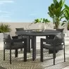 Modway Tahoe 5-Piece Outdoor Patio Aluminum Dining Set - Modway Tahoe 5-Piece Outdoor Patio Aluminum Dining Set