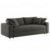 Modway Commix Down Filled Overstuffed Sleeper Sofa Gray