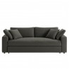 Modway Commix Down Filled Overstuffed Sleeper Sofa Gray Front