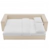 Modway Commix Down Filled Overstuffed Sleeper Sofa Light Beige 