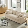 Modway Commix Down Filled Overstuffed Sleeper Sofa Light Beige