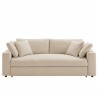 Modway Commix Down Filled Overstuffed Sleeper Sofa Light Beige