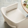 Modway Talia Performance Velvet Dining Armchair Alabaster Top