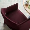 Modway Talia Performance Velvet Dining Armchair Red Top