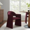 Modway Talia Performance Velvet Dining Armchair Red