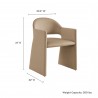 Modway Talia Performance Velvet Dining Armchair Taupe