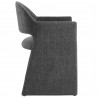 Modway Talia Upholstered Fabric Dining Armchair Charcoal Side