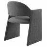 Modway Talia Upholstered Fabric Dining Armchair Charcoal Back