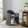 Modway Talia Upholstered Fabric Dining Armchair Charcoal