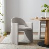 Modway Talia Upholstered Fabric Dining Armchair Linen