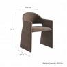 Modway Talia Upholstered Fabric Dining Armchair Mocha