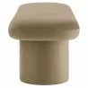 Modway Orla Performance Velvet Bench Taupe Side - Modway Orla Performance Velvet Bench Taupe Side
