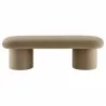 Modway Orla Performance Velvet Bench Taupe Front - Modway Orla Performance Velvet Bench Taupe Front
