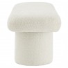 Modway Orla Chenille Upholstered Bench White Side