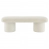 Modway Orla Chenille Upholstered Bench White Front