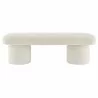 Modway Orla Chenille Upholstered Bench White Front - Modway Orla Chenille Upholstered Bench White Front
