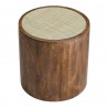 Modway Truett Round Wood Rattan Side Table Top