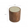 Modway Truett Round Wood Rattan Side Table