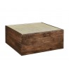 Modway Truett Square Wood Rattan Coffee Table