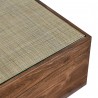 Modway Truett Square Wood Rattan Coffee Table Corner