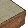 Modway Truett Square Wood Rattan Coffee Table Corner - Modway Truett Square Wood Rattan Coffee Table Corner