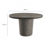 Modway Brion 48" Indoor - Outdoor Patio Concrete Round Dining Table
